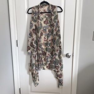 Semi-sheer Paisley Vest